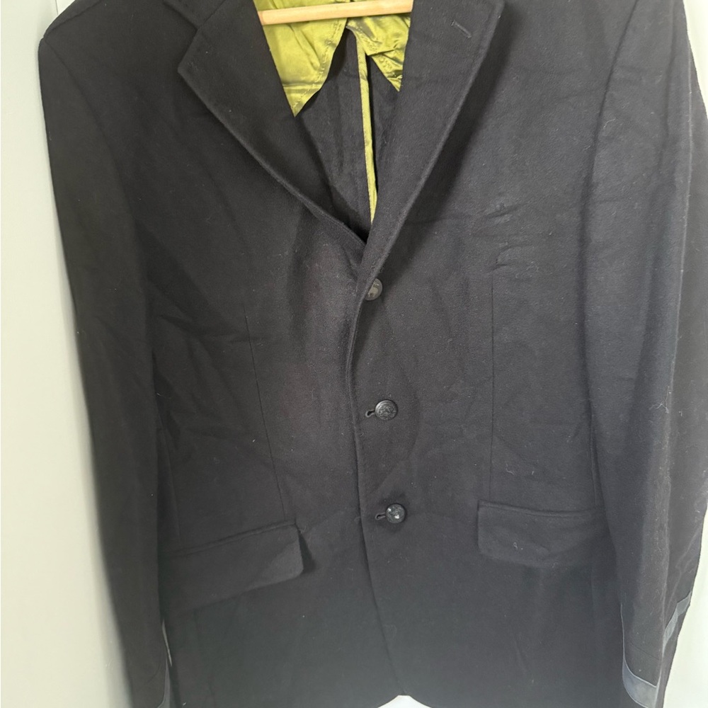 Versace Collection Black Blazer with Green Lining